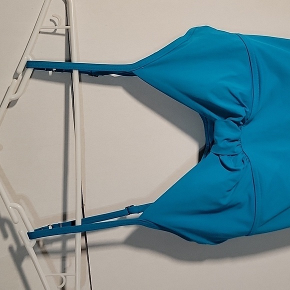 Calvin Klein Women's Blue Twist Ruched Tummy Control Tankini Swim Top Size Small - Picture 2 of 4